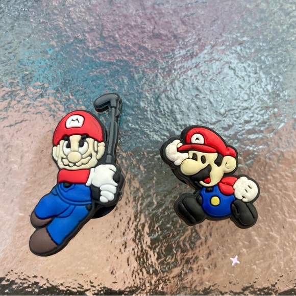 Mario Crocs Jibbitz 2 Piece Set - Picture 1 of 3